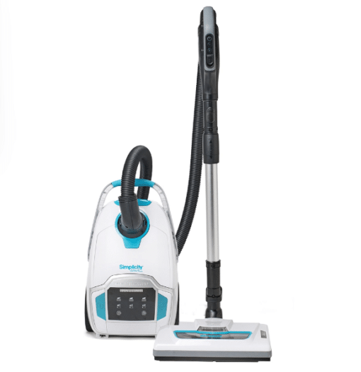 Simplicity Scout Plus canister vacuum, lightweight, powerful with 3-stage filtration