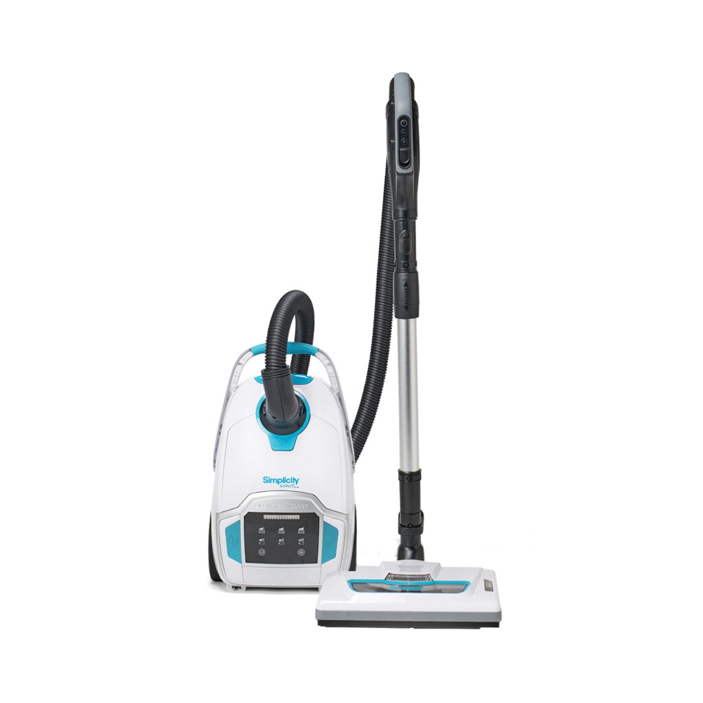 Simplicity Scout Plus canister vacuum, lightweight, powerful with 3-stage filtration